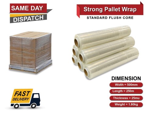 Strong clear pallet wrap - clear,